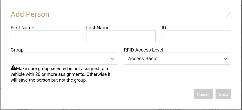 New person form with Save enabled