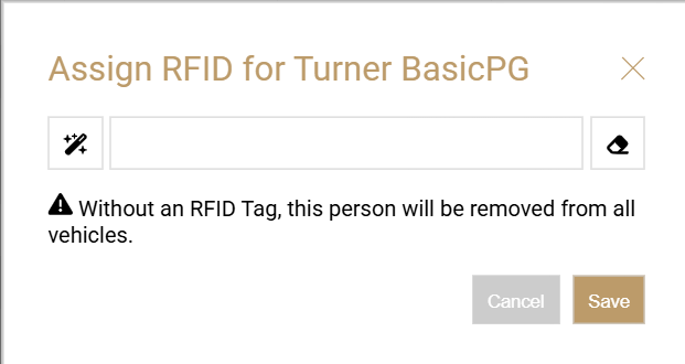 RFID vehicle-assignment warning