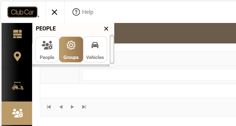 Navigation to the Groups tab