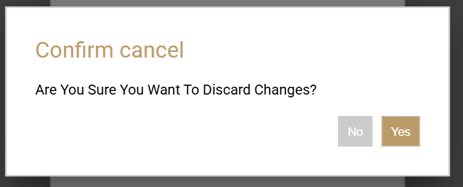 Discard new group confirmation