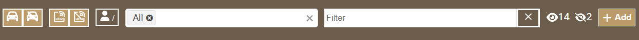 People page filter toolbar