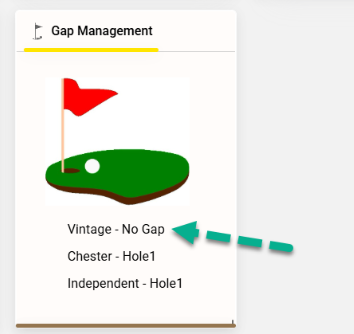 Gap Management dashboard tile