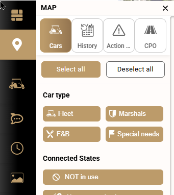 Member Car Map filter enabled