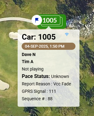 Member Car information flyout on the Map