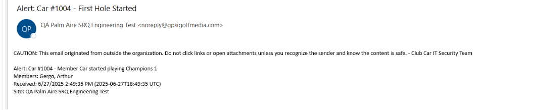 Email and Alerts notification settings